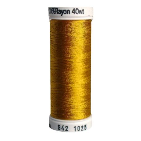 Premium Sulky 40wt Rayon Thread 250 YDS (Mine Gold 942-1025)