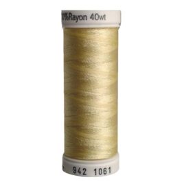 Sulky 40 Wt. Rayon machine embroidery thread has the same luster and soft, warm, natural look as silk with silk's smoothness, but it is stronger than either silk or cotton thread of the same weight. It won't fray, fuzz or shrink and it has less stretch than Polyester so it is the thread that most digitizers use as the standard for their embroidery designs. Sulky 40 wt. Rayon Decorative Thread is thicker than a 50 wt. regular sewing thread, for faster, fuller coverage. Ideal for computer machine embroideries, quilting by hand or machine, blanket stitch, appliqueing, top stitching, flat lock serging and rolled edges. Machine washable and dry cleanable. Recommended Needle Size: 12/80 or 14/90 Embroidery Needle.
