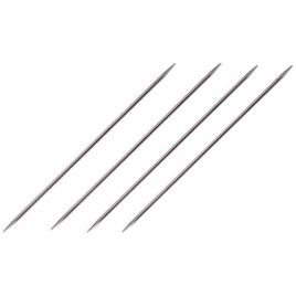 Susan Bates 7-Inch Silvalume Double Point Knitting Needle, 3.75mm, Steel Grey, 4 Per Package (11107)