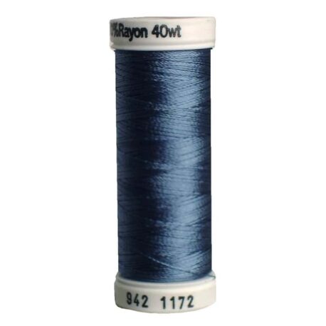 Premium Sulky 40wt Rayon Thread 250 YDS (Med. Weathered Blue 942-1172)