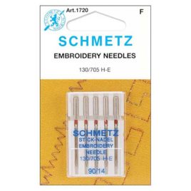 Schmetz 5 Embroidery Needles SZ 90/14 (1720 F)