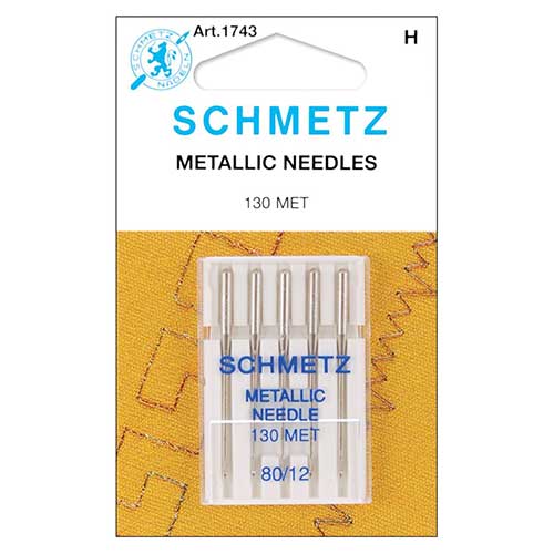 Schmetz Metallic Needles 130 MET SZ 80/12 (1743 H) – Sew-n-Such