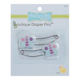 Dritz Babyville Diaper Pins Sweet Stuff Butterfly 2-pack (35150)