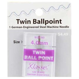 Klassé Twin Ballpoint Needle Size 4.0/80 (49025540)