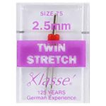 Klassé Twin Stretch Needle Size 2.5mm/75 (49025625)