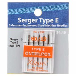 Serger Type E HAx1SP Needles Size 80/12 (49027003)