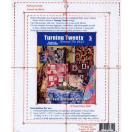 FriendFolks Turning Twenty Around The Block Quilting Template (7037A)