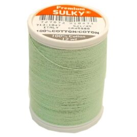 Premium Sulky 12wt Cotton Thread 330 YDS (Mint Green 713-1047)