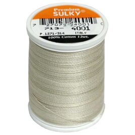 Premium Sulky 12wt Blendables Cotton Thread 330 YDS (Parchment 713-4001)