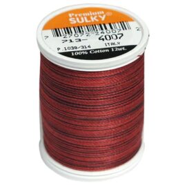 Premium Sulky 12wt Blendables Cotton Thread 330 YDS (Red Brick 713-4007)