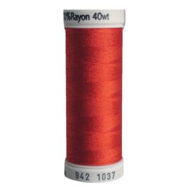 Premium Sulky 40wt Rayon Thread 250 YDS (Lt. Red 942-1037)