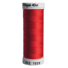 Premium Sulky 40wt Rayon Thread 250 YDS (True Red 942-1039)