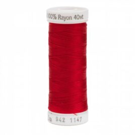Premium Sulky 40wt Rayon Thread 250 YDS (Christmas Red 942-1147)