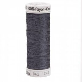 Premium Sulky 40wt Rayon Thread 250 YDS (Smokey Gray 942-1240)