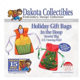 Dakota Collectibles Sewin' Big Holiday Gift Bags In the Hoop (970420)