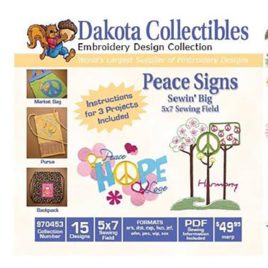Dakota Collectibles Sewin' Big Peace Signs (970453)