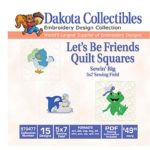 Dakota Collectibles Sewin' Big Let's Be Friends Quilt Squares (970477)