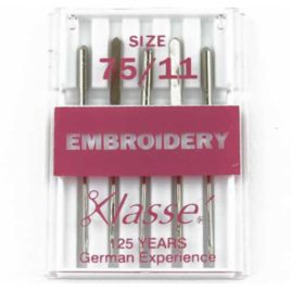 Klassé Embroidery Needles Size 75/11 (A6-18075)