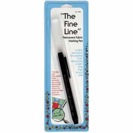 Collins The Fine Line Permanent Fabric Marking Pen - Black (C358)