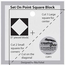 Creative Grids Quilting The Chaming 5 Square Set On Point Template (CGRF5)