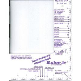 Creative Notions Embroidery Placement Ruler Jr. (CNEPRJR1)