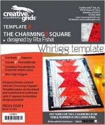 Charming 5in Square-Whirligig Template - Creative Grid Ruler - CGRF4 - 743285001231