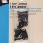 Dritz - 4 Sew-On Hook & Eye Closures - Black (93-1)