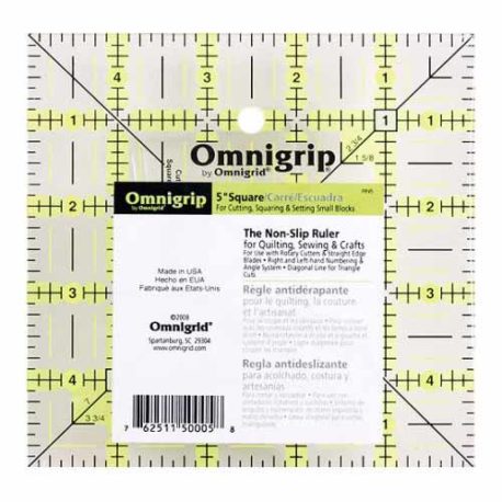 Omnigrip 5-Inch by 5-Inch Non-Slip Quilter's Ruler (OGN5)