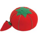 Small Tomato Pin Cushion with Strawberry Emery