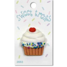 Sweet Treats Buttons Vanilla Cupcake (2663)