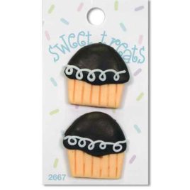 Sweet Treats Buttons Chocolate Cupcake (2667)